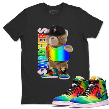 Jordan 1 J Balvin Sneaker Match Tees Bear Swaggers Sneaker Tees Jordan 1 J Balvin Sneaker Release Tees Unisex Shirts