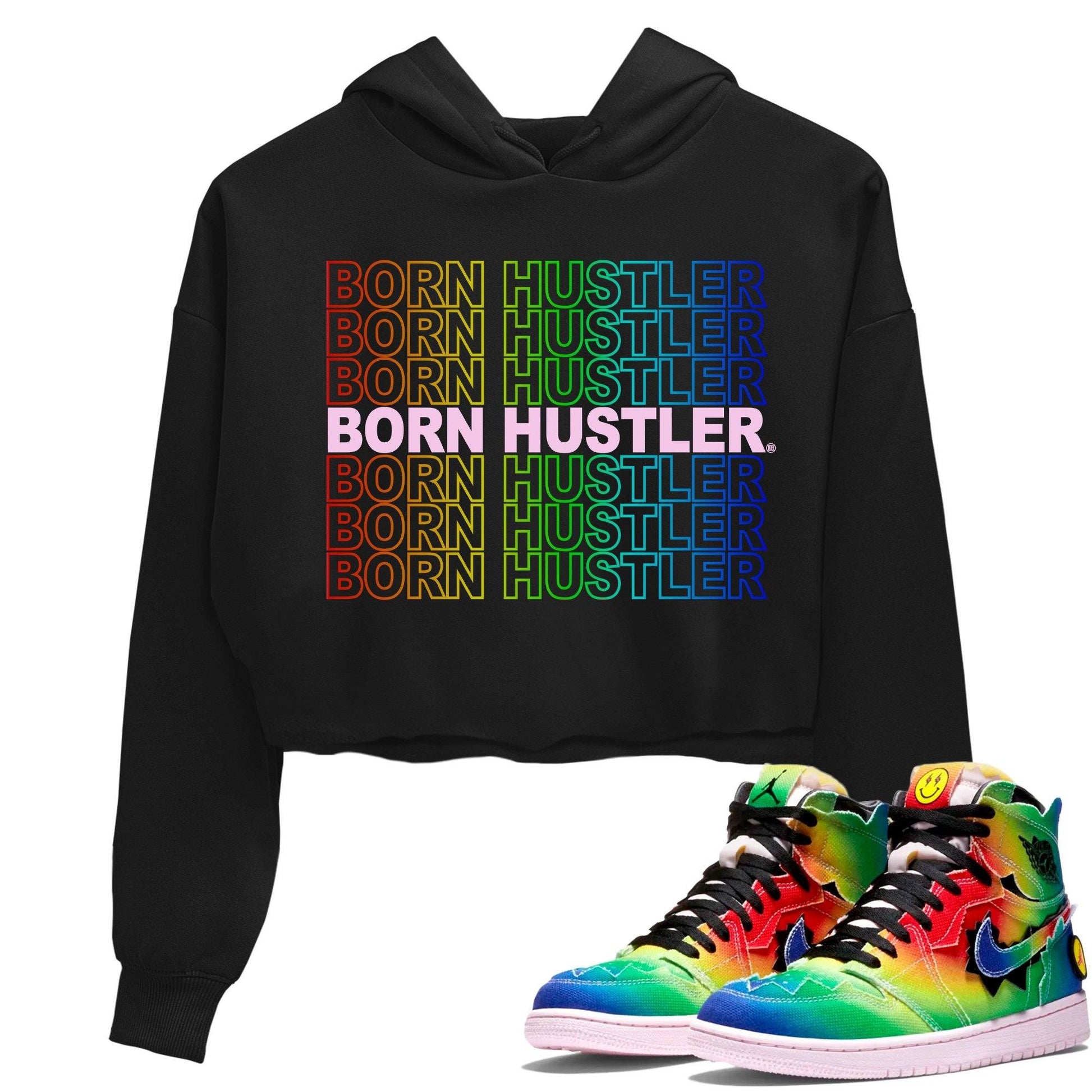 Jordan 1 J Balvin Sneaker Match Tees Born Hustler Sneaker Tees Jordan 1 J Balvin Sneaker Release Tees Women's Shirts