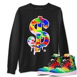 Jordan 1 J Balvin Sneaker Match Tees Dollar Camo Sneaker Tees Jordan 1 J Balvin Sneaker Release Tees Unisex Shirts