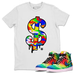 Jordan 1 J Balvin Sneaker Match Tees Dollar Camo Sneaker Tees Jordan 1 J Balvin Sneaker Release Tees Unisex Shirts