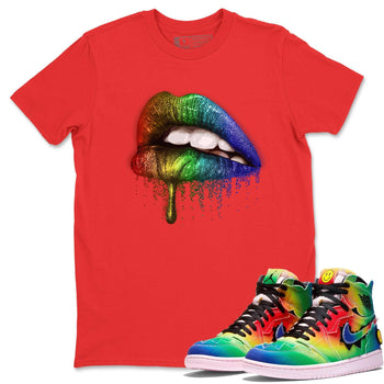 Jordan 1 J Balvin Sneaker Match Tees Dripping Lips Sneaker Tees Jordan 1 J Balvin Sneaker Release Tees Unisex Shirts