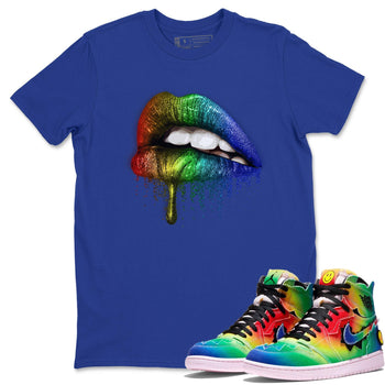Jordan 1 J Balvin Sneaker Match Tees Dripping Lips Sneaker Tees Jordan 1 J Balvin Sneaker Release Tees Unisex Shirts