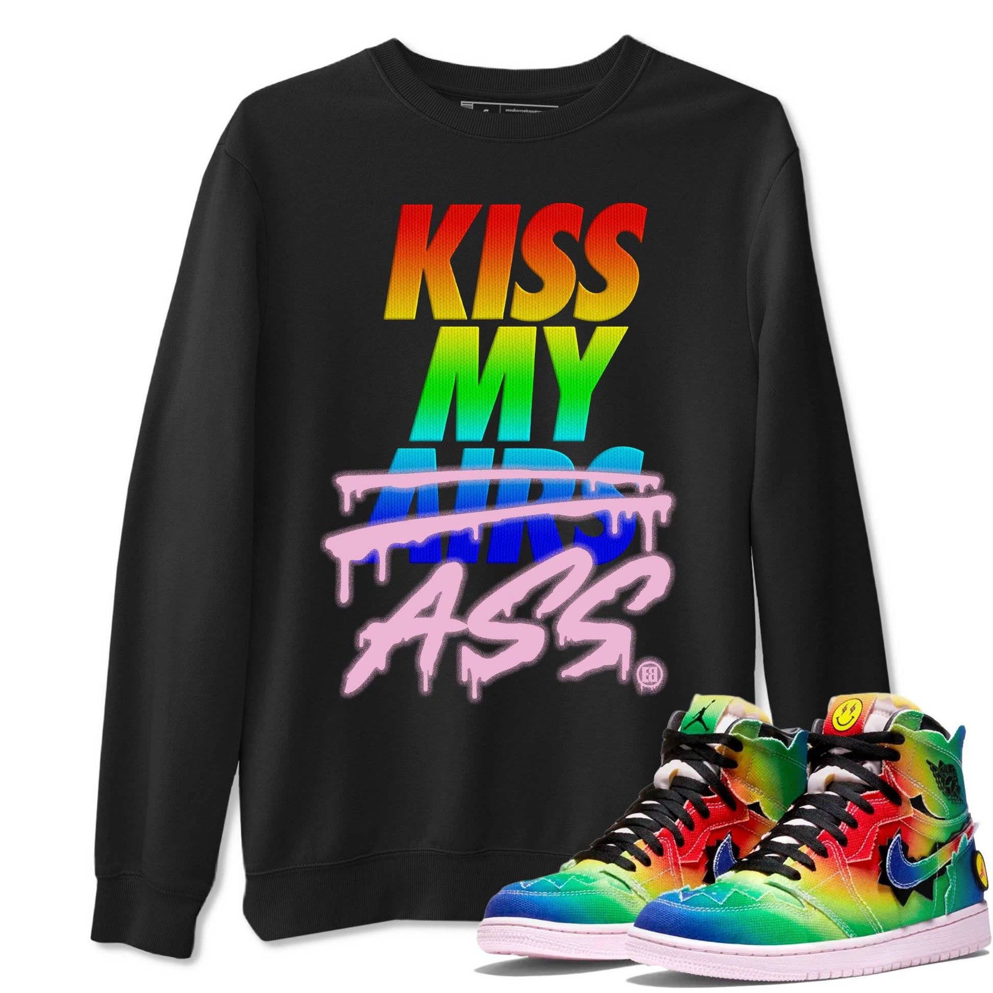 Jordan 1 J Balvin Sneaker Match Tees Kiss My Ass Sneaker Tees Jordan 1 J Balvin Sneaker Release Tees Unisex Shirts