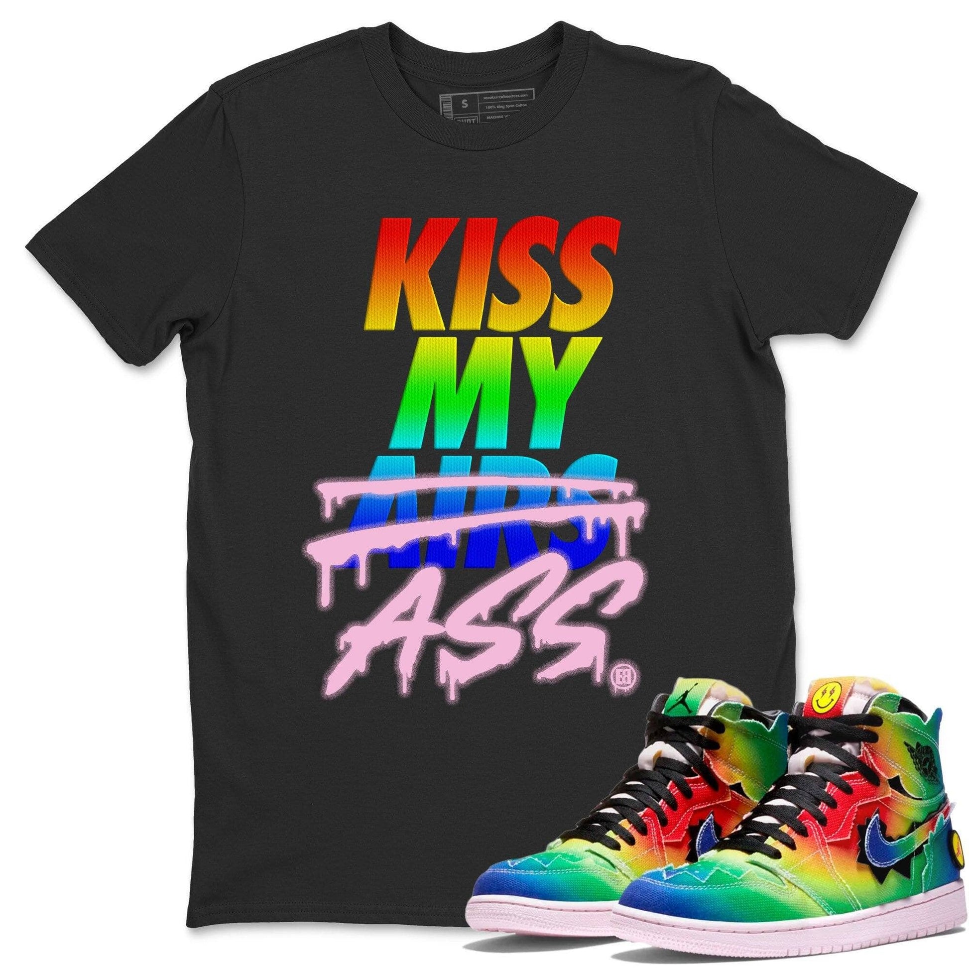 Jordan 1 J Balvin Sneaker Match Tees Kiss My Ass Sneaker Tees Jordan 1 J Balvin Sneaker Release Tees Unisex Shirts