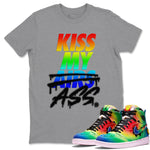 Jordan 1 J Balvin Sneaker Match Tees Kiss My Ass Sneaker Tees Jordan 1 J Balvin Sneaker Release Tees Unisex Shirts