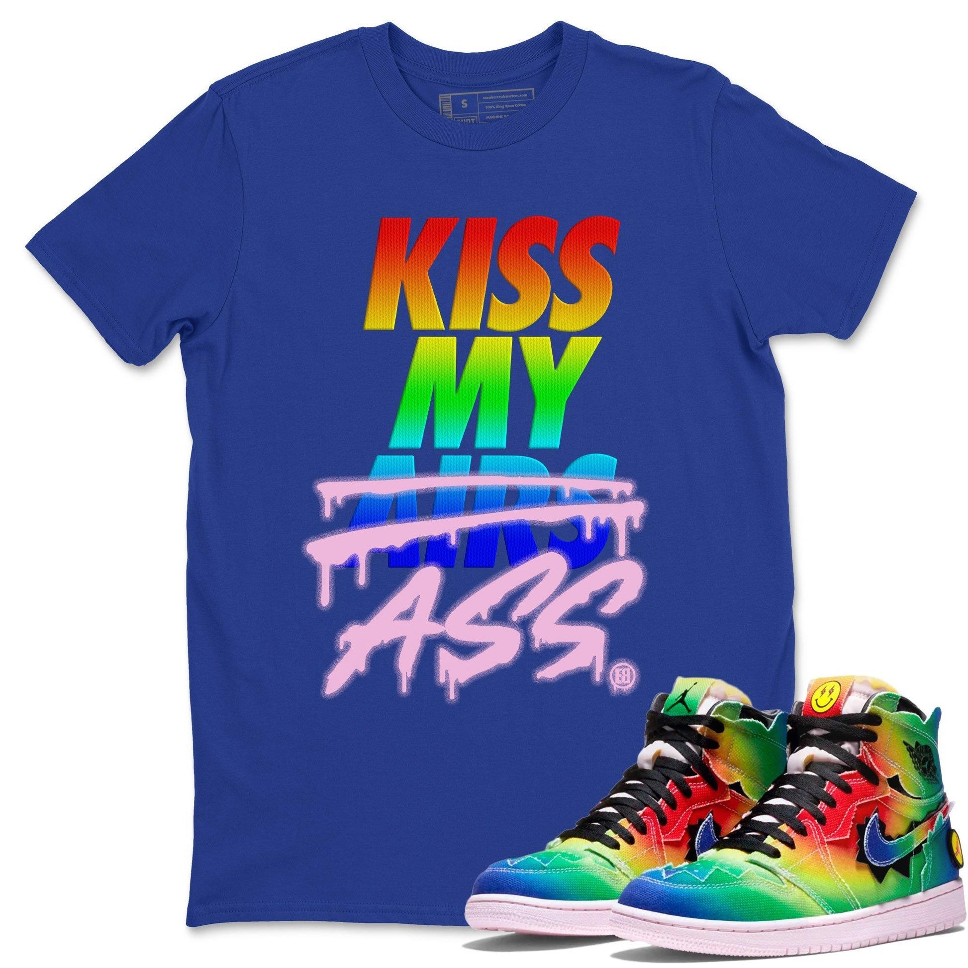 Jordan 1 J Balvin Sneaker Match Tees Kiss My Ass Sneaker Tees Jordan 1 J Balvin Sneaker Release Tees Unisex Shirts