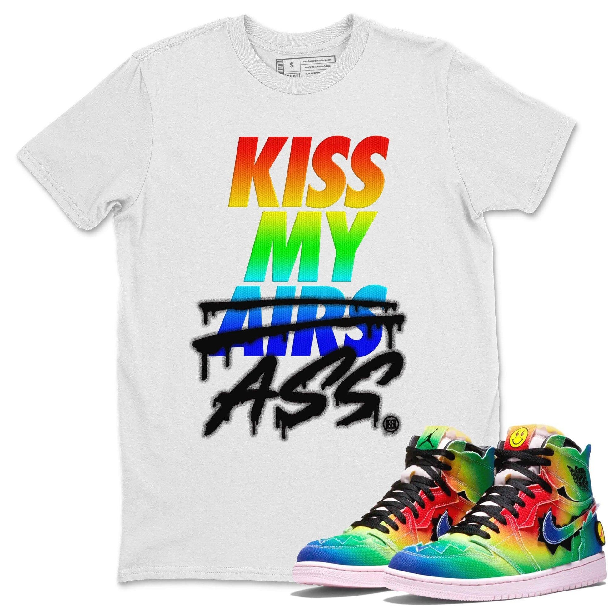 Jordan 1 J Balvin Sneaker Match Tees Kiss My Ass Sneaker Tees Jordan 1 J Balvin Sneaker Release Tees Unisex Shirts