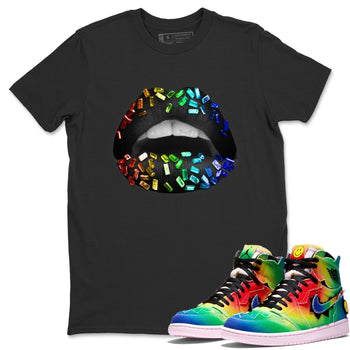 Jordan 1 J Balvin Sneaker Match Tees Lips Jewel Sneaker Tees Jordan 1 J Balvin Sneaker Release Tees Unisex Shirts