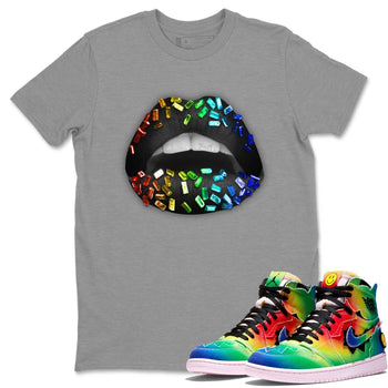 Jordan 1 J Balvin Sneaker Match Tees Lips Jewel Sneaker Tees Jordan 1 J Balvin Sneaker Release Tees Unisex Shirts