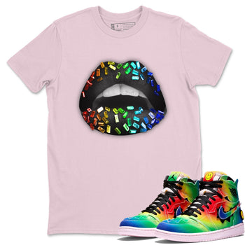 Jordan 1 J Balvin Sneaker Match Tees Lips Jewel Sneaker Tees Jordan 1 J Balvin Sneaker Release Tees Unisex Shirts
