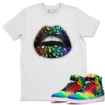 Jordan 1 J Balvin Sneaker Match Tees Lips Jewel Sneaker Tees Jordan 1 J Balvin Sneaker Release Tees Unisex Shirts
