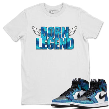 Jordan 1 Tie-Dye Sneaker Match Tees Born Legend Tie Dye Sneaker Tees Jordan 1 Tie-Dye Sneaker Release Tees Unisex Shirts
