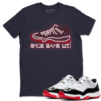 Jordan 11 Concord Bred Sneaker Match Tees  Shoe Game lit Sneaker Tees Jordan 11 Concord Bred Sneaker Release Tees Unisex Shirts