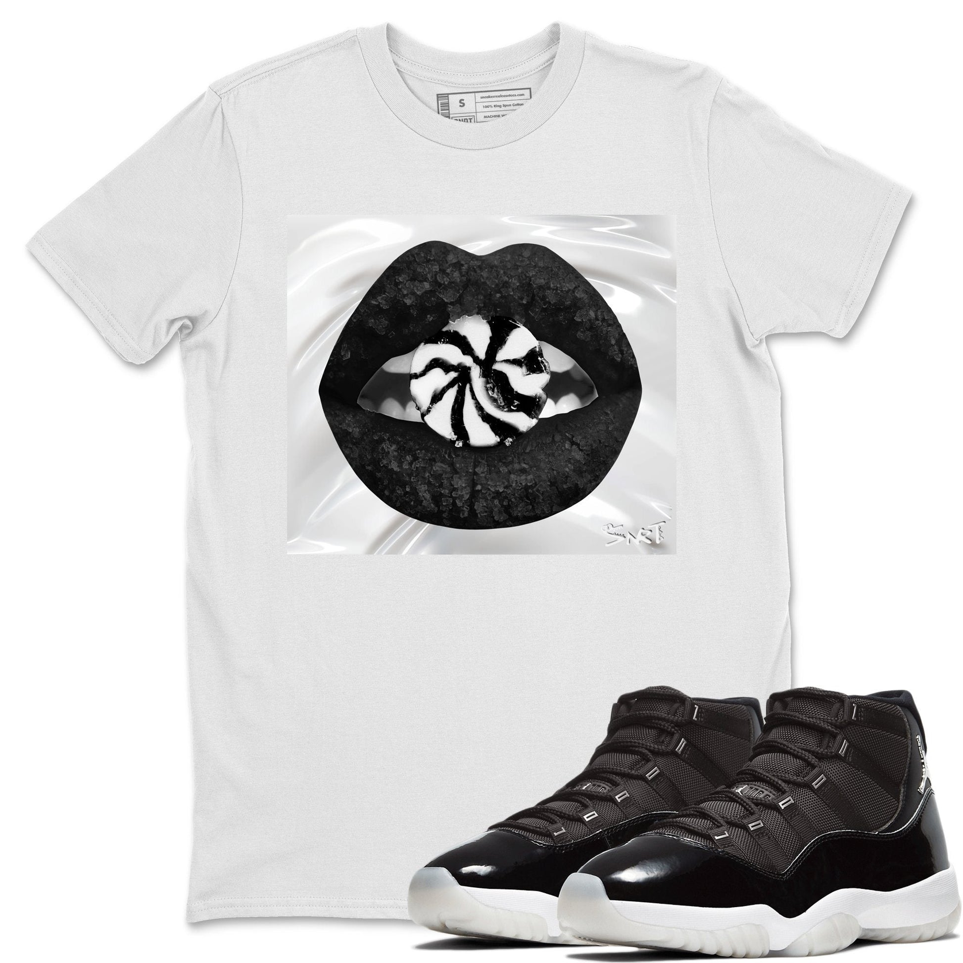 Jordan 11 Jubilee Sneaker Match Tees Lips Candy Sneaker Tees Jordan 11 Jubilee Sneaker Release Tees Unisex Shirts