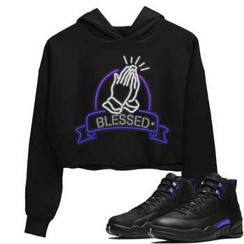 Jordan 12 Dark Concord Sneaker Match Tees Blessed Sneaker Tees Jordan 12 Dark Concord Sneaker Release Tees Women's Shirts