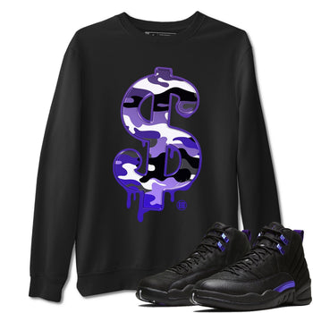 Jordan 12 Dark Concord Sneaker Match Tees Dollar Camo Sneaker Tees Jordan 12 Dark Concord Sneaker Release Tees Unisex Shirts