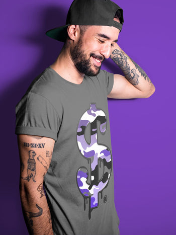 Jordan 12 Dark Concord Sneaker Match Tees Dollar Camo Sneaker Tees Jordan 12 Dark Concord Sneaker Release Tees Unisex Shirts