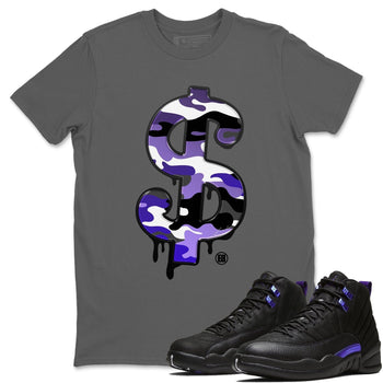 Jordan 12 Dark Concord Sneaker Match Tees Dollar Camo Sneaker Tees Jordan 12 Dark Concord Sneaker Release Tees Unisex Shirts