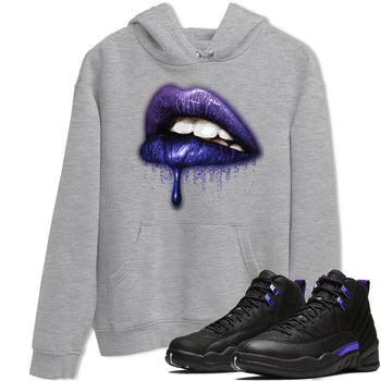 Jordan 12 Dark Concord Sneaker Match Tees Dripping Lips Sneaker Tees Jordan 12 Dark Concord Sneaker Release Tees Unisex Shirts
