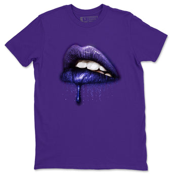 Jordan 12 Dark Concord Sneaker Match Tees Dripping Lips Sneaker Tees Jordan 12 Dark Concord Sneaker Release Tees Unisex Shirts