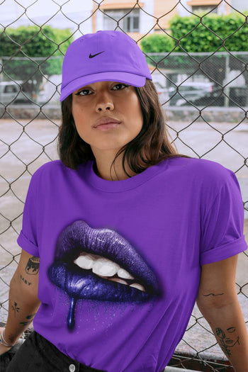 Jordan 12 Dark Concord Sneaker Match Tees Dripping Lips Sneaker Tees Jordan 12 Dark Concord Sneaker Release Tees Unisex Shirts