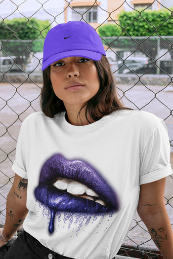 Jordan 12 Dark Concord Sneaker Match Tees Dripping Lips Sneaker Tees Jordan 12 Dark Concord Sneaker Release Tees Unisex Shirts