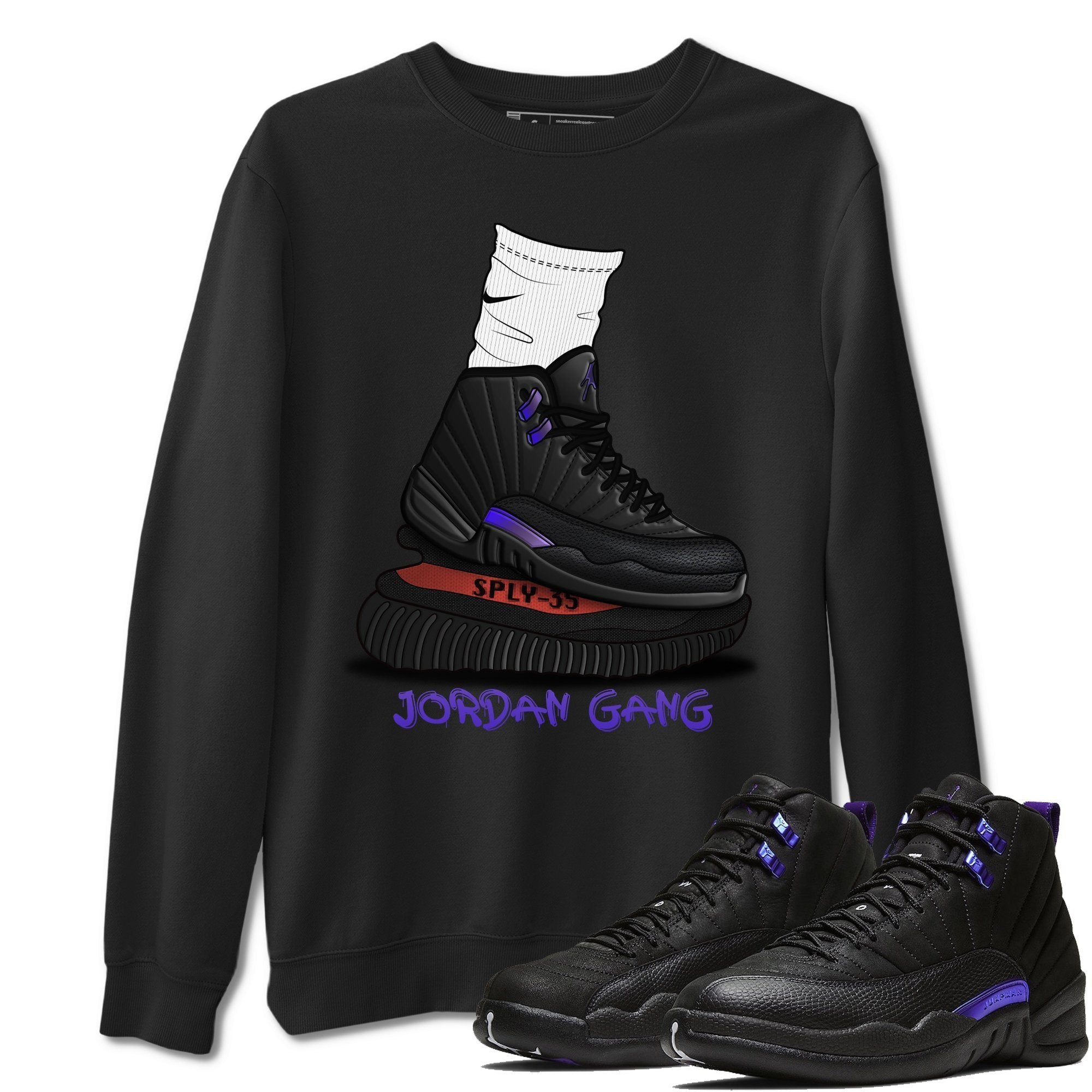 Jordan 12 Dark Concord Sneaker Match Tees Jordan Gang Sneaker Tees Jordan 12 Dark Concord Sneaker Release Tees Unisex Shirts