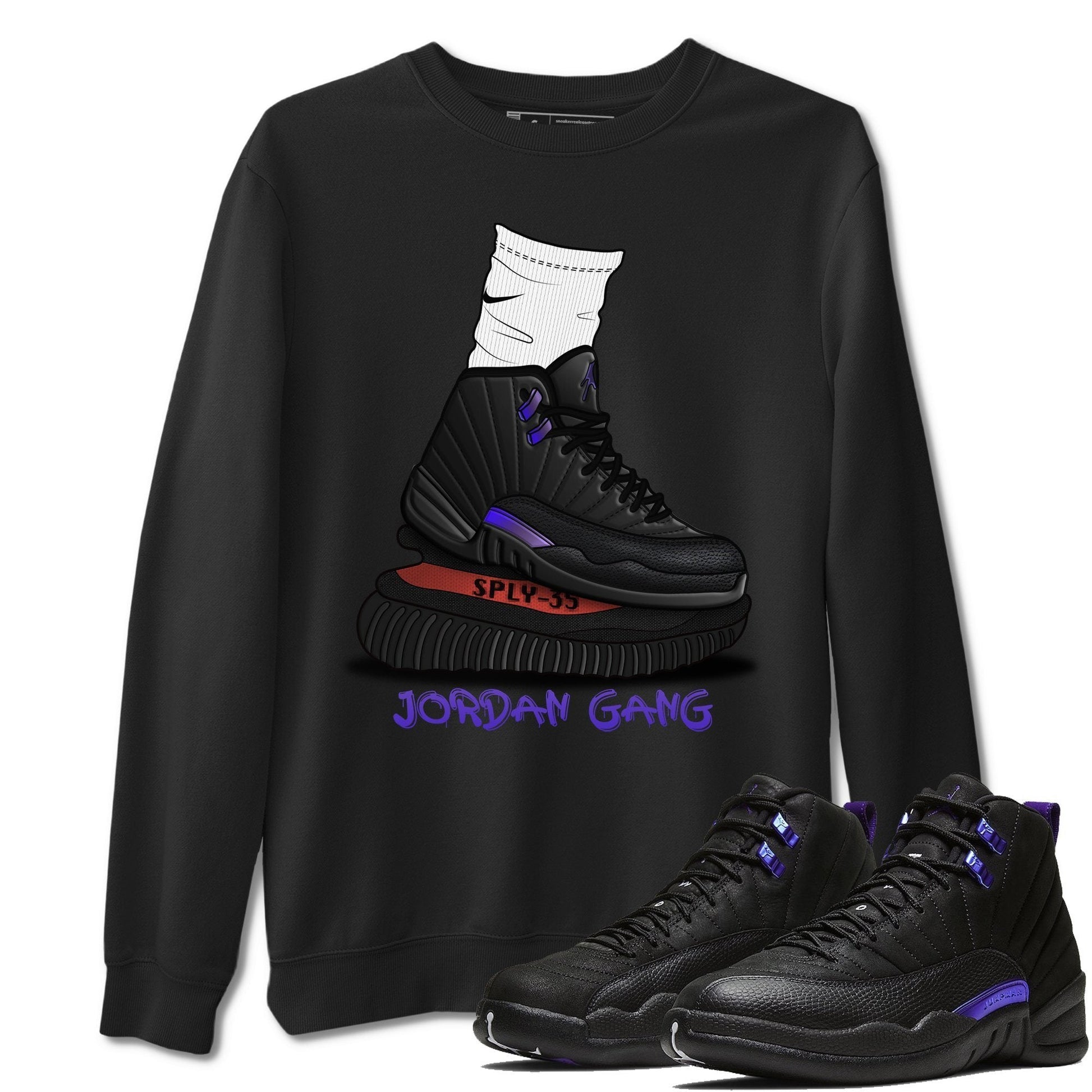 Jordan 12 Dark Concord Sneaker Match Tees Jordan Gang Sneaker Tees Jordan 12 Dark Concord Sneaker Release Tees Unisex Shirts