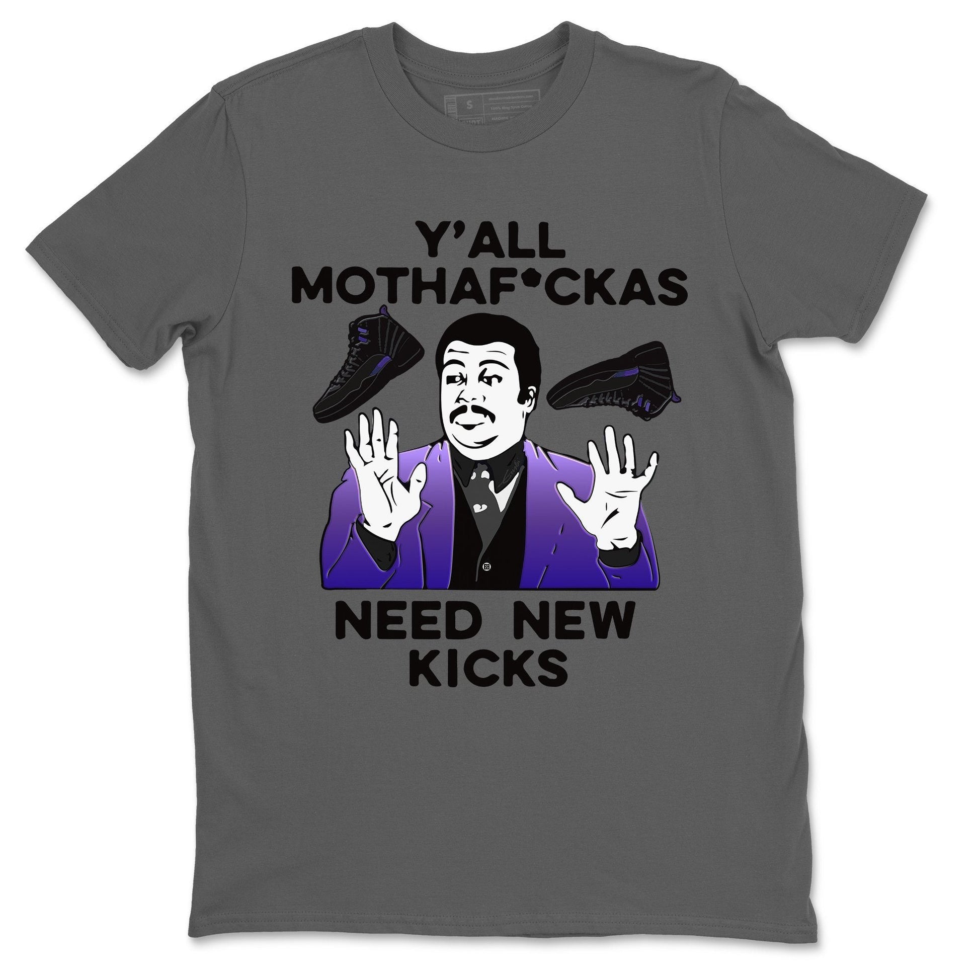 Jordan 12 Dark Concord Sneaker Match Tees Y'all Need New Kicks Sneaker Tees Jordan 12 Dark Concord Sneaker Release Tees Unisex Shirts