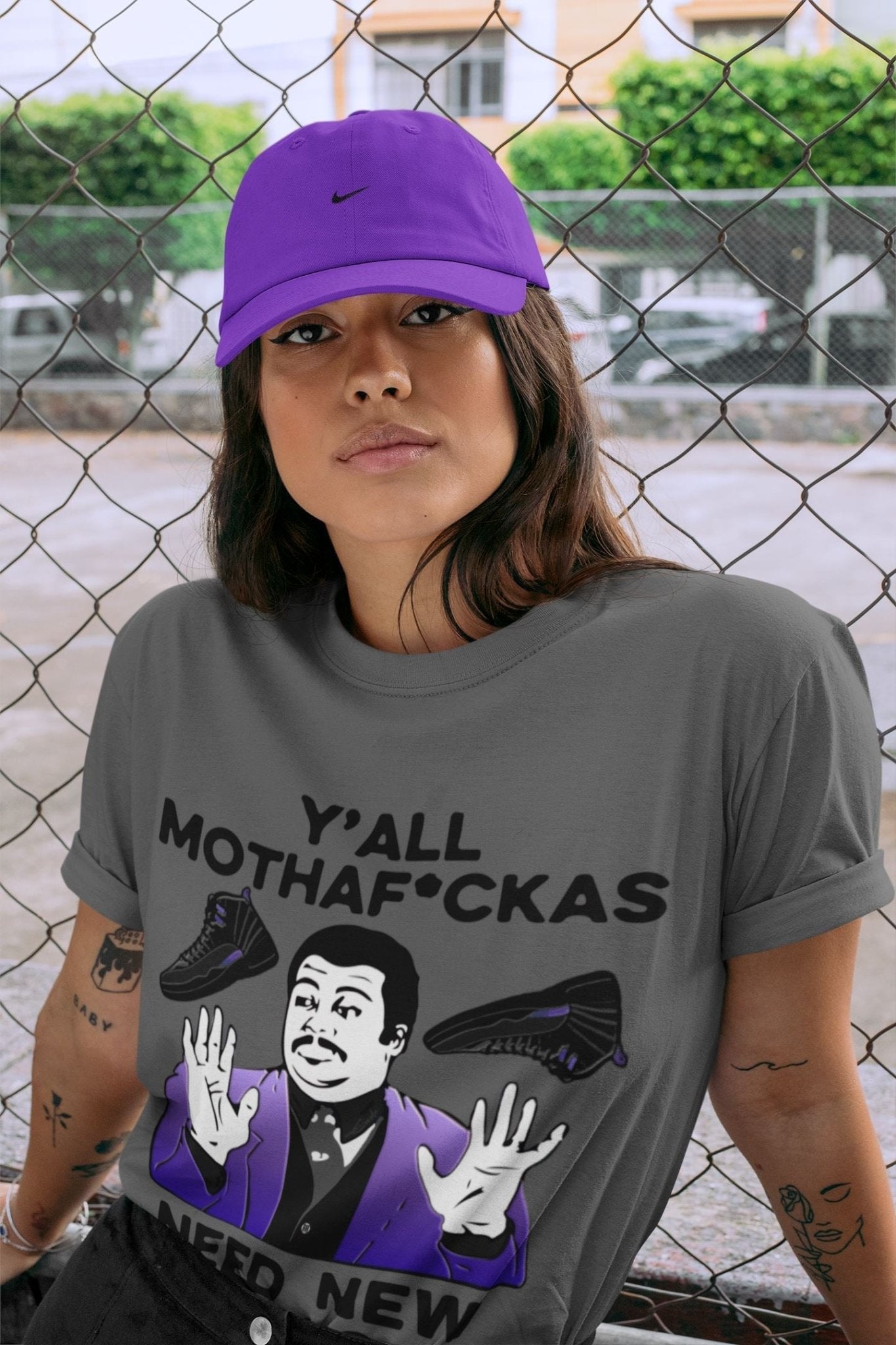 Jordan 12 Dark Concord Sneaker Match Tees Y'all Need New Kicks Sneaker Tees Jordan 12 Dark Concord Sneaker Release Tees Unisex Shirts