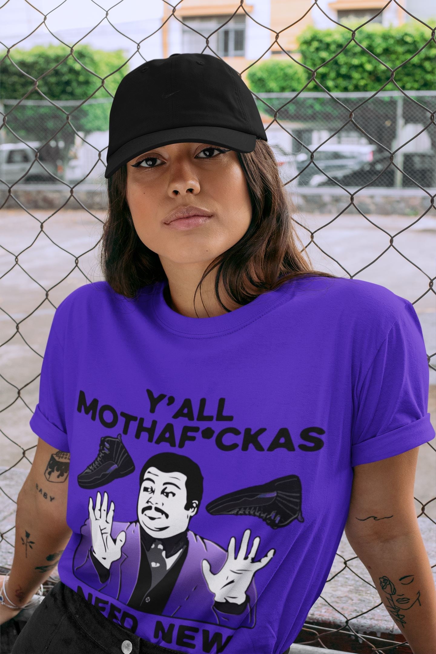 Jordan 12 Dark Concord Sneaker Match Tees Y'all Need New Kicks Sneaker Tees Jordan 12 Dark Concord Sneaker Release Tees Unisex Shirts