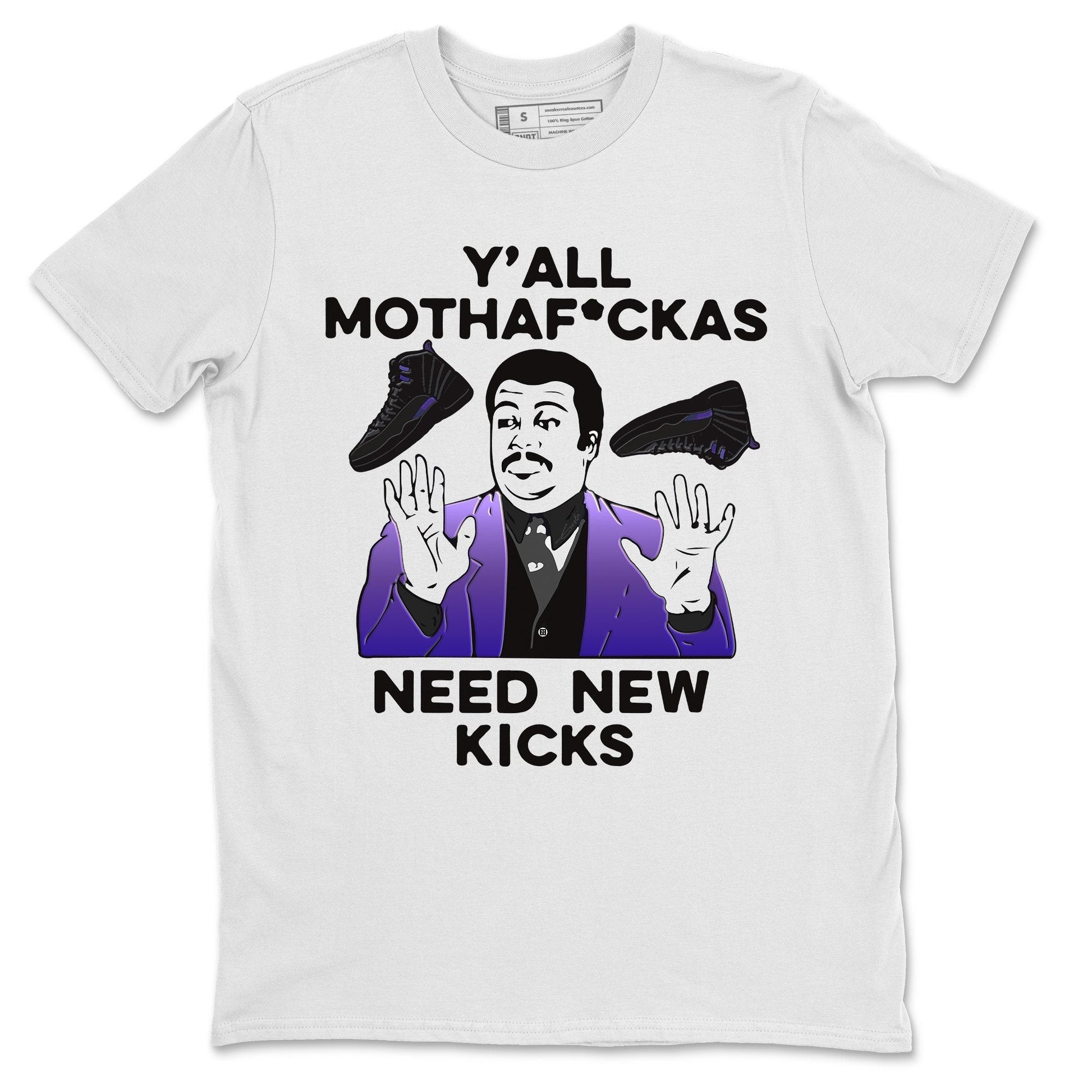 Jordan 12 Dark Concord Sneaker Match Tees Y'all Need New Kicks Sneaker Tees Jordan 12 Dark Concord Sneaker Release Tees Unisex Shirts