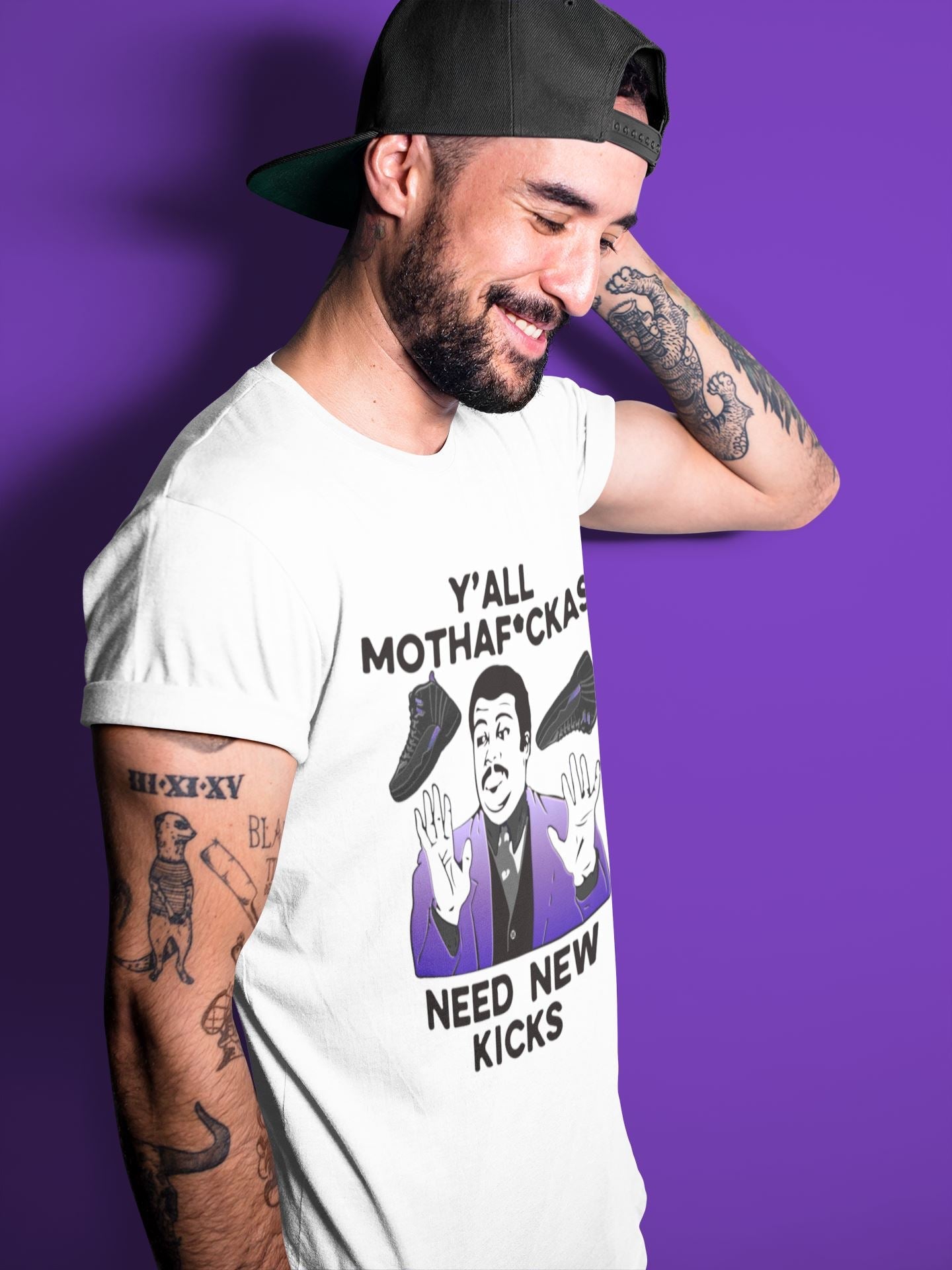 Jordan 12 Dark Concord Sneaker Match Tees Y'all Need New Kicks Sneaker Tees Jordan 12 Dark Concord Sneaker Release Tees Unisex Shirts
