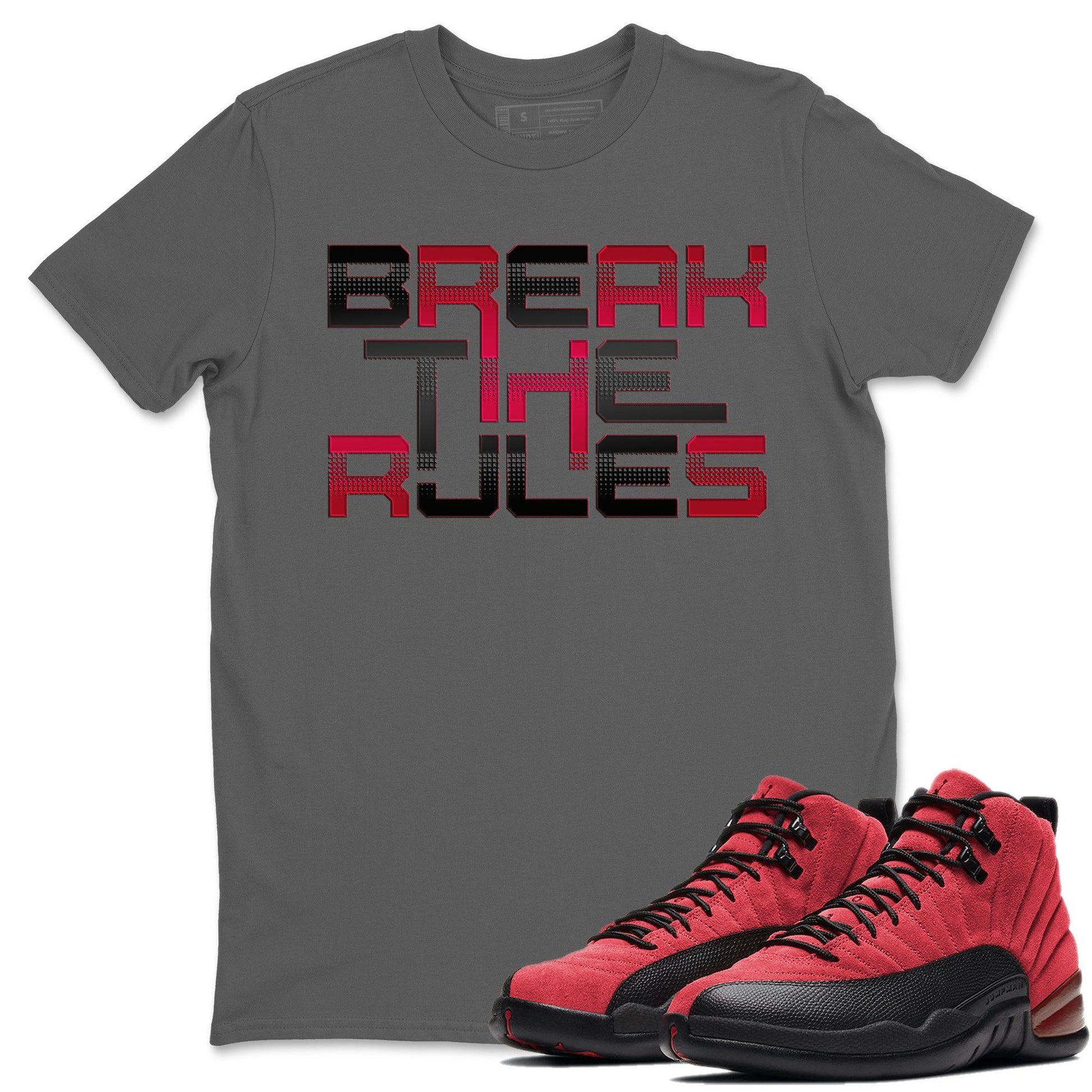 Jordan 12 Reverse Flu Game Sneaker Match Tees Break The Rules Sneaker Tees Jordan 12 Reverse Flu Game Sneaker Release Tees Unisex Shirts