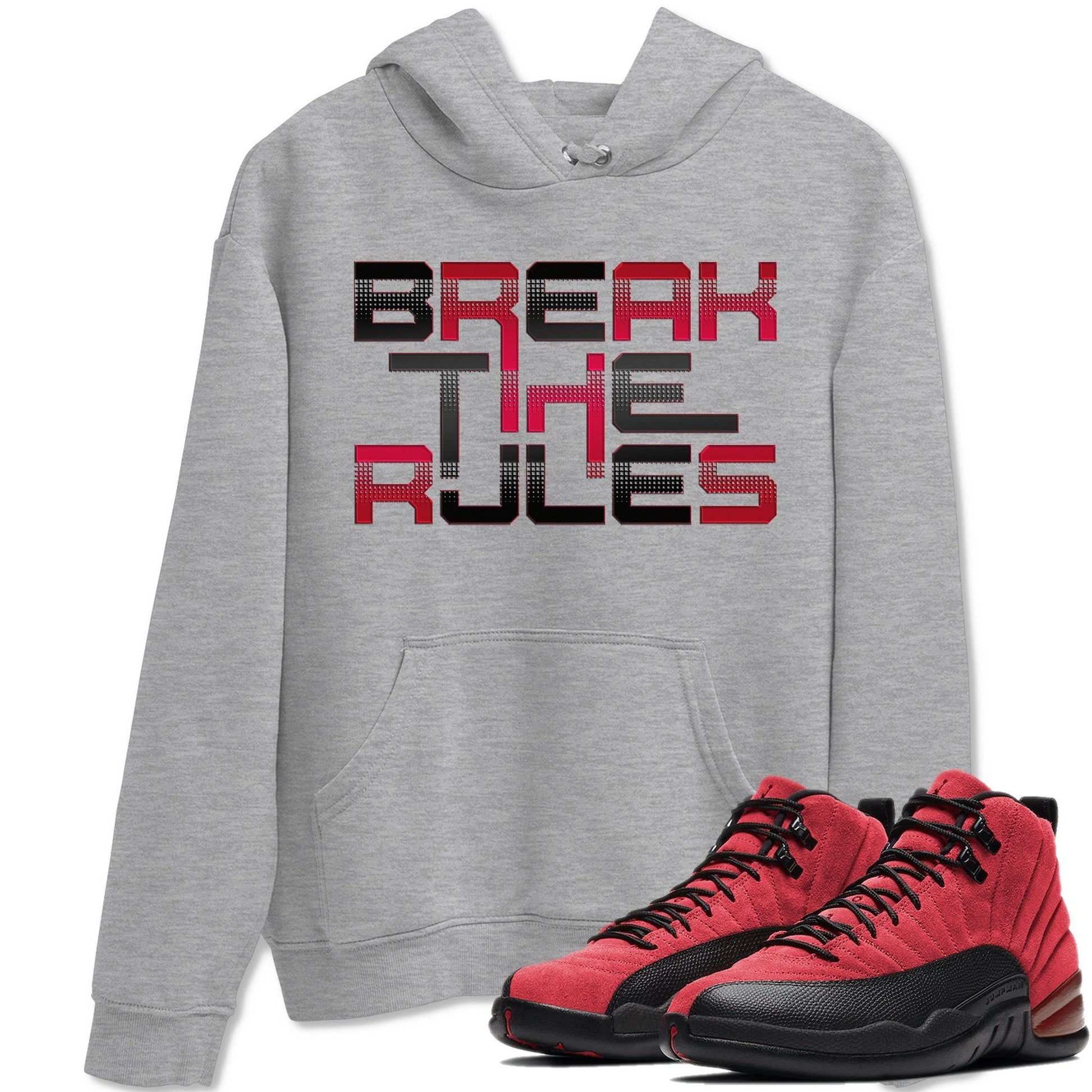 Jordan 12 Reverse Flu Game Sneaker Match Tees Break The Rules Sneaker Tees Jordan 12 Reverse Flu Game Sneaker Release Tees Unisex Shirts