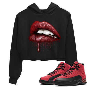 Jordan 12 Reverse Flu Game Sneaker Match Tees Dripping Lips Sneaker Tees Jordan 12 Reverse Flu Game Sneaker Release Tees Women's Shirts
