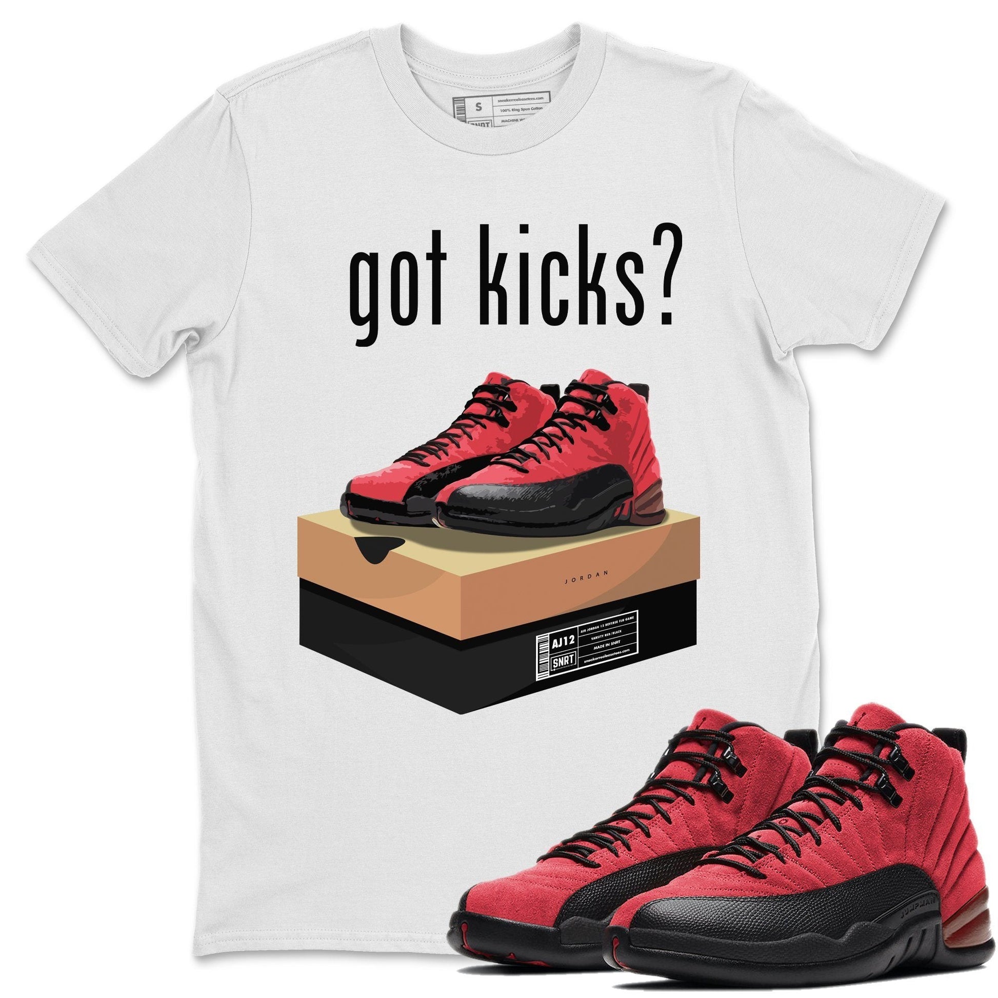 Jordan 12 Reverse Flu Game Sneaker Match Tees Got Kicks Sneaker Tees Jordan 12 Reverse Flu Game Sneaker Release Tees Unisex Shirts