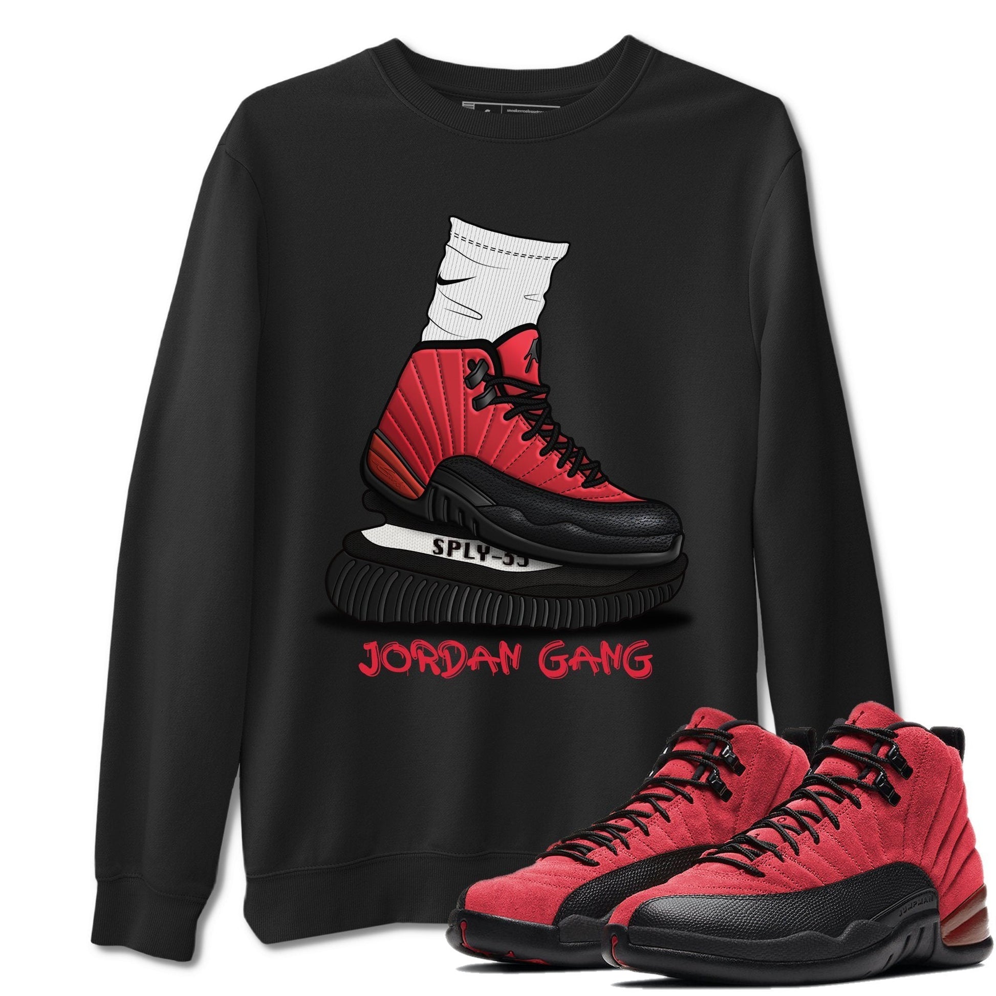 Jordan 12 Reverse Flu Game Sneaker Match Tees Jordan Gang Sneaker Tees Jordan 12 Reverse Flu Game Sneaker Release Tees Unisex Shirts