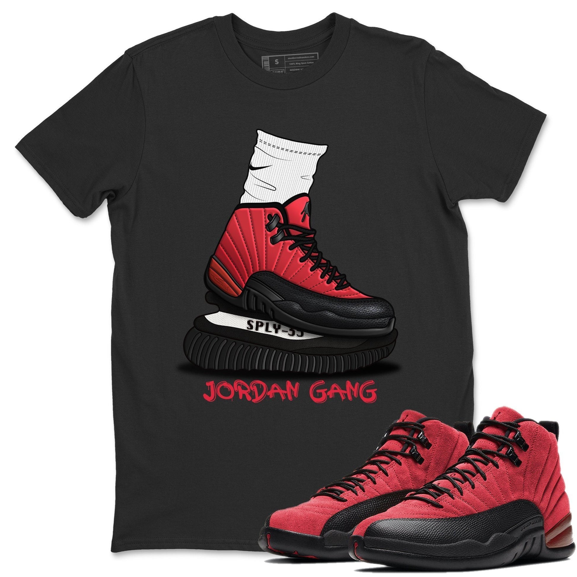 Jordan 12 Reverse Flu Game Sneaker Match Tees Jordan Gang Sneaker Tees Jordan 12 Reverse Flu Game Sneaker Release Tees Unisex Shirts