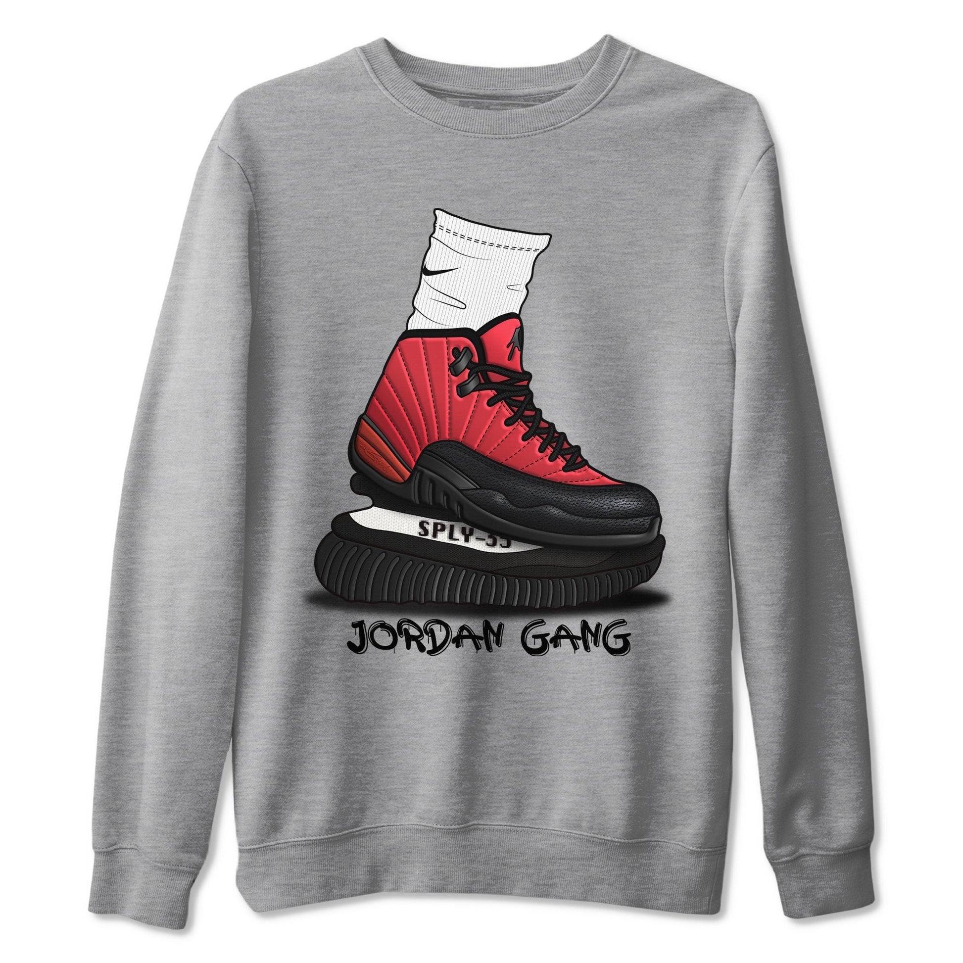 Jordan 12 Reverse Flu Game Sneaker Match Tees Jordan Gang Sneaker Tees Jordan 12 Reverse Flu Game Sneaker Release Tees Unisex Shirts
