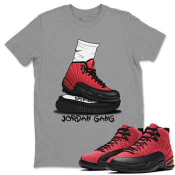 Jordan 12 Reverse Flu Game Sneaker Match Tees Jordan Gang Sneaker Tees Jordan 12 Reverse Flu Game Sneaker Release Tees Unisex Shirts