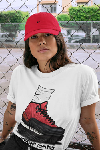 Jordan 12 Reverse Flu Game Sneaker Match Tees Jordan Gang Sneaker Tees Jordan 12 Reverse Flu Game Sneaker Release Tees Unisex Shirts