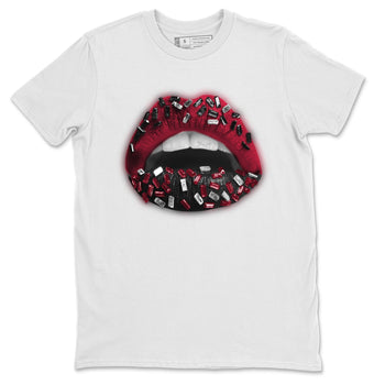 Jordan 12 Reverse Flu Game Sneaker Match Tees Lips Jewel Sneaker Tees Jordan 12 Reverse Flu Game Sneaker Release Tees Unisex Shirts