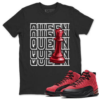 Jordan 12 Reverse Flu Game Sneaker Match Tees Queen Sneaker Tees Jordan 12 Reverse Flu Game Sneaker Release Tees Unisex Shirts