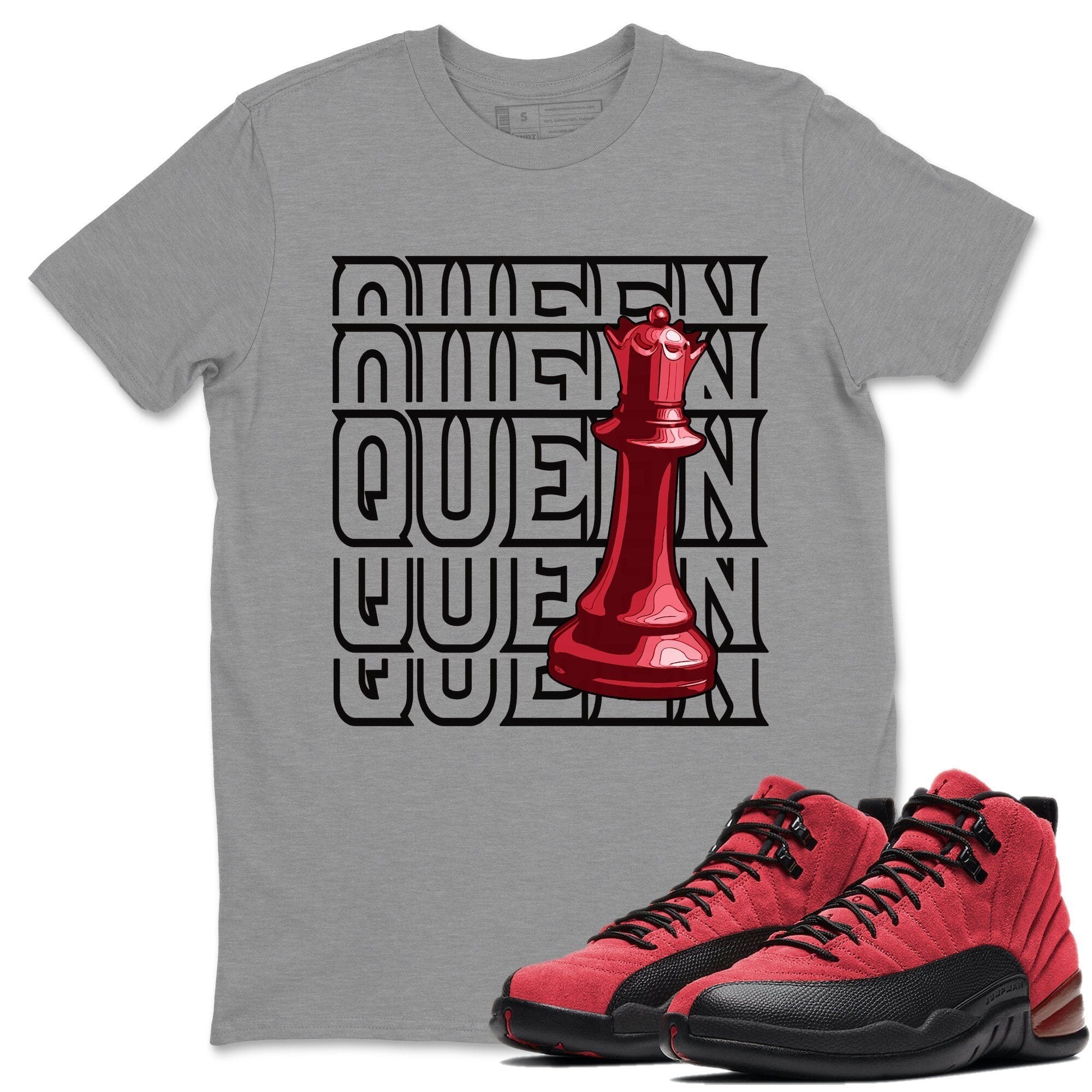 Jordan 12 Reverse Flu Game Sneaker Match Tees Queen Sneaker Tees Jordan 12 Reverse Flu Game Sneaker Release Tees Unisex Shirts
