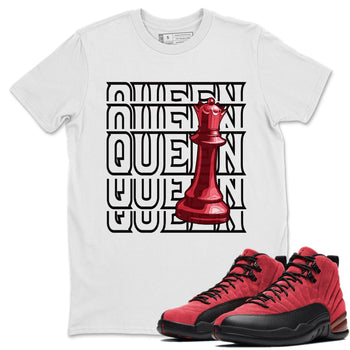 Jordan 12 Reverse Flu Game Sneaker Match Tees Queen Sneaker Tees Jordan 12 Reverse Flu Game Sneaker Release Tees Unisex Shirts