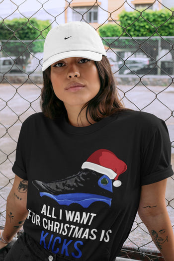 Jordan 13 Hyper Royal Sneaker Match Tees All i Want For Christmas is Kicks Sneaker Tees Jordan 13 Hyper Royal Sneaker Release Tees Unisex Shirts