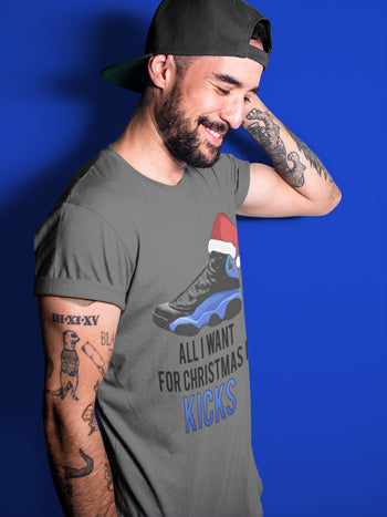 Jordan 13 Hyper Royal Sneaker Match Tees All i Want For Christmas is Kicks Sneaker Tees Jordan 13 Hyper Royal Sneaker Release Tees Unisex Shirts