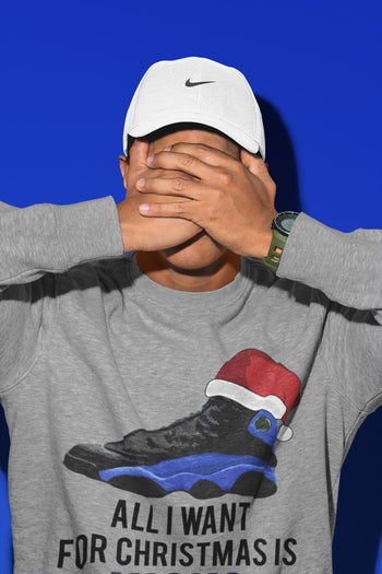 Jordan 13 Hyper Royal Sneaker Match Tees All i Want For Christmas is Kicks Sneaker Tees Jordan 13 Hyper Royal Sneaker Release Tees Unisex Shirts