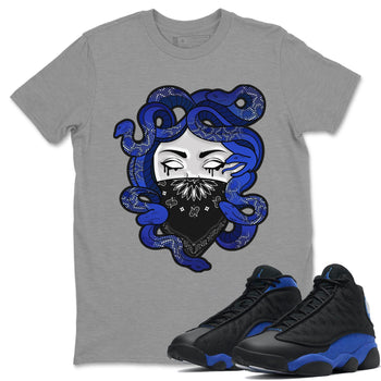 Jordan 13 Hyper Royal Sneaker Match Tees Medusa Sneaker Tees Jordan 13 Hyper Royal Sneaker Release Tees Unisex Shirts
